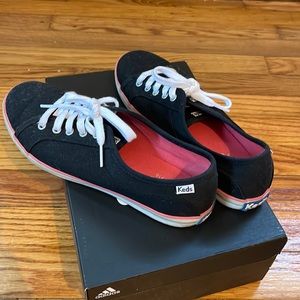 Keds black slip on sneakers